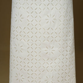White - 3pc cotton unstitched barmer applique cut work