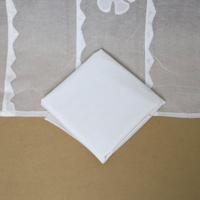 White - 3pc cotton unstitched barmer applique cut work