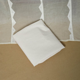 White - 3pc cotton unstitched barmer applique cut work