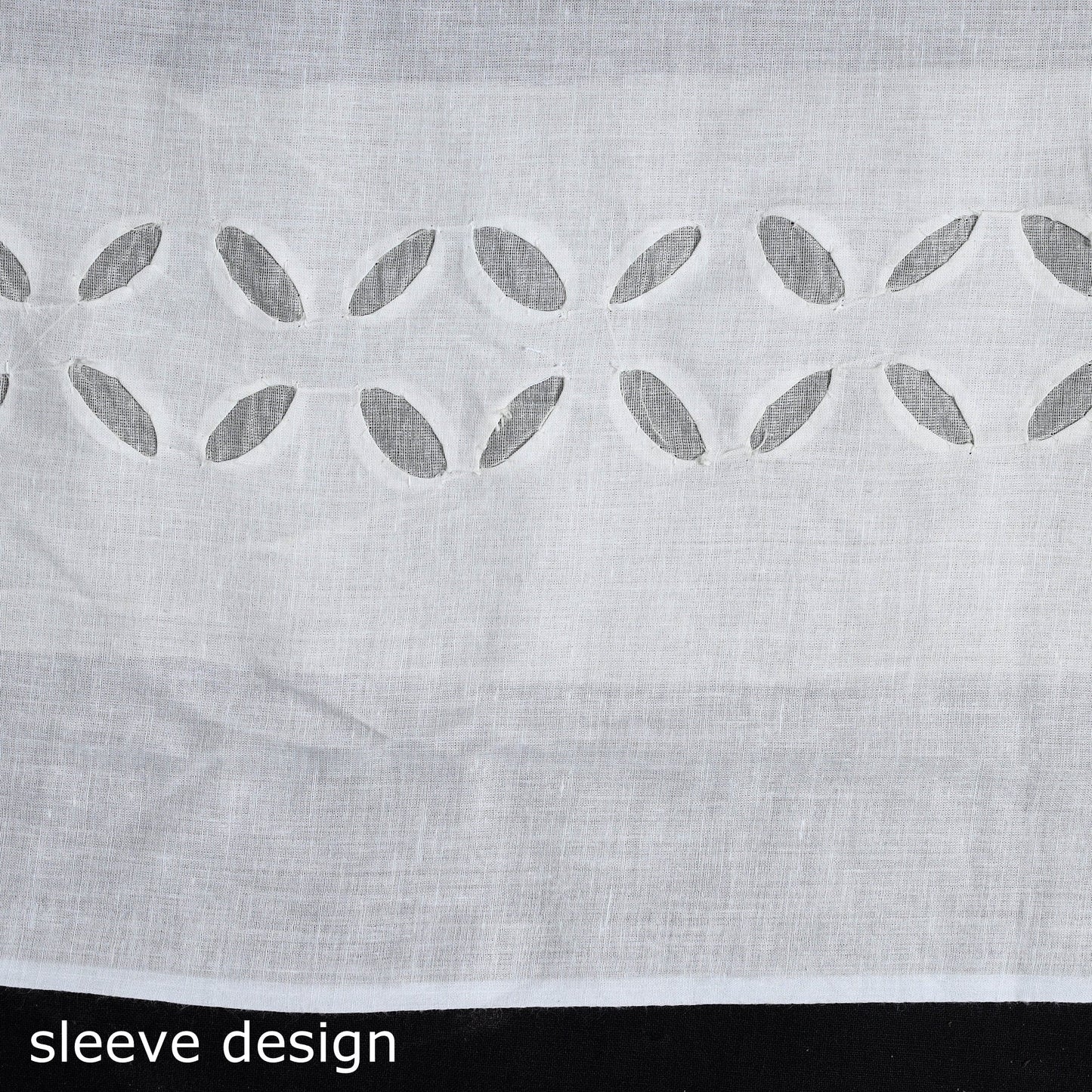 Buy White 3pc Cut Work Cotton Barmer Applique Dress Material