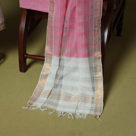 White - 3pc handloom cotton mangalagiri dress material 03