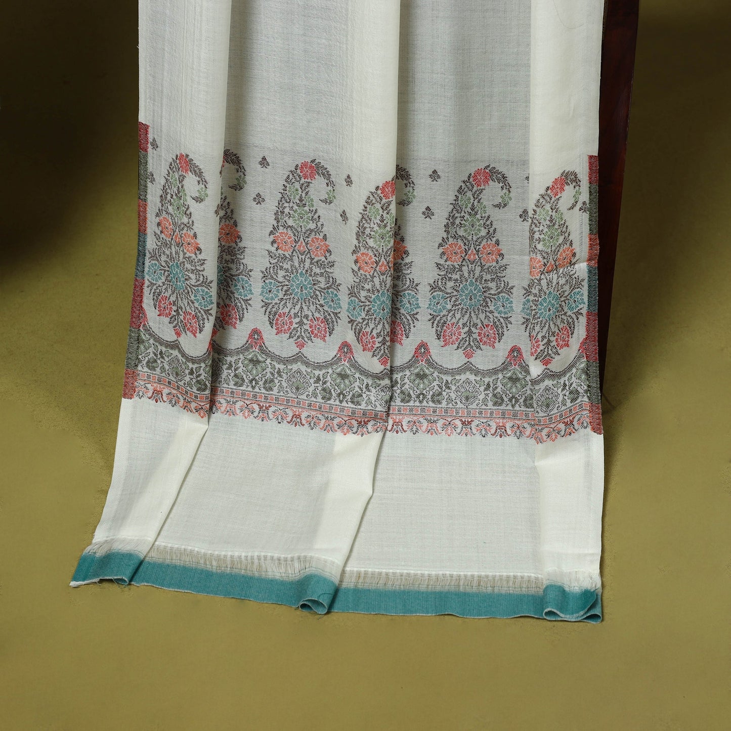 3pc jacquard weave merino wool unstitched dress material 09