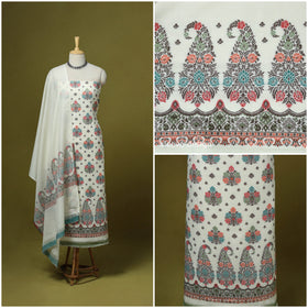 3pc jacquard weave merino wool unstitched dress material 09