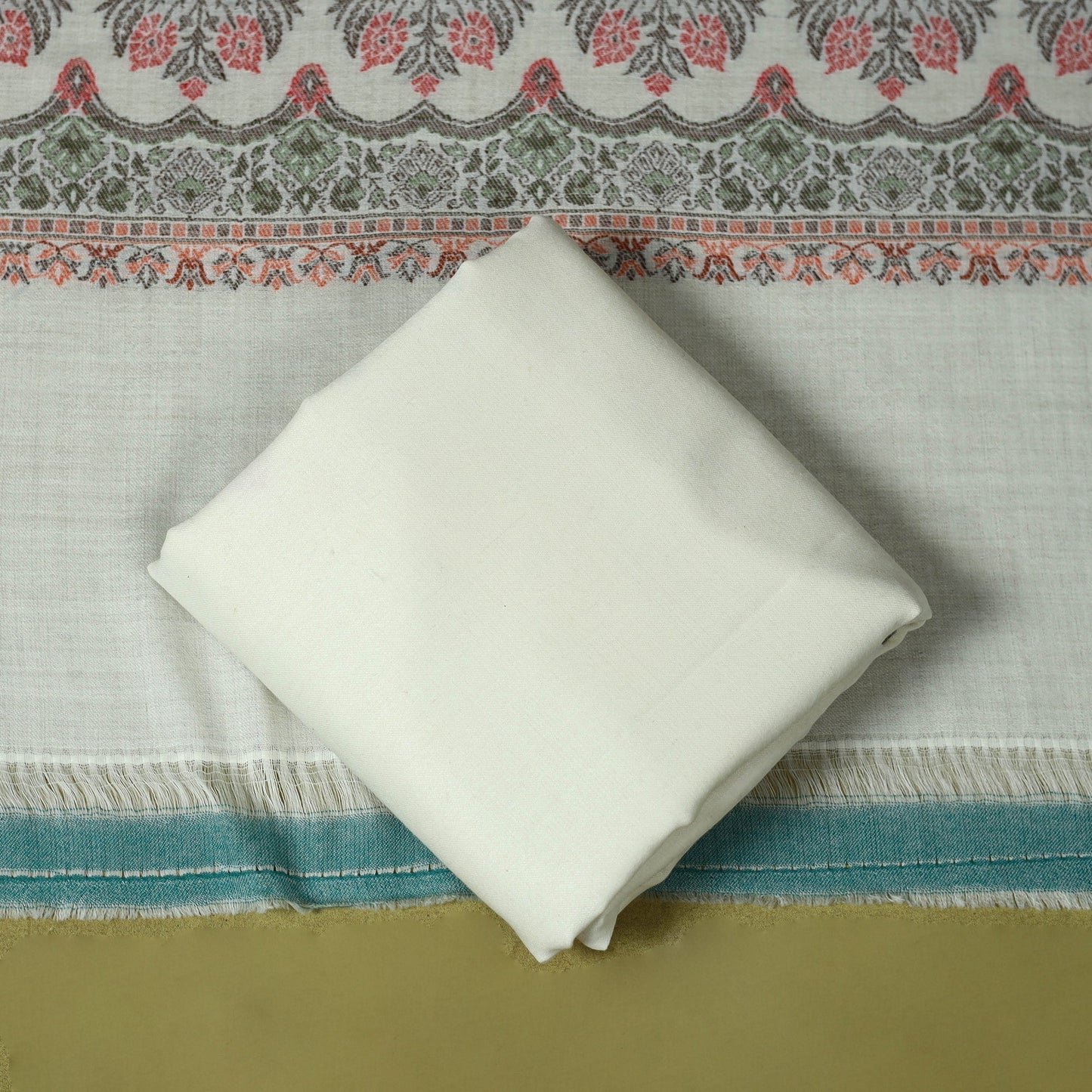 3pc jacquard weave merino wool unstitched dress material 09