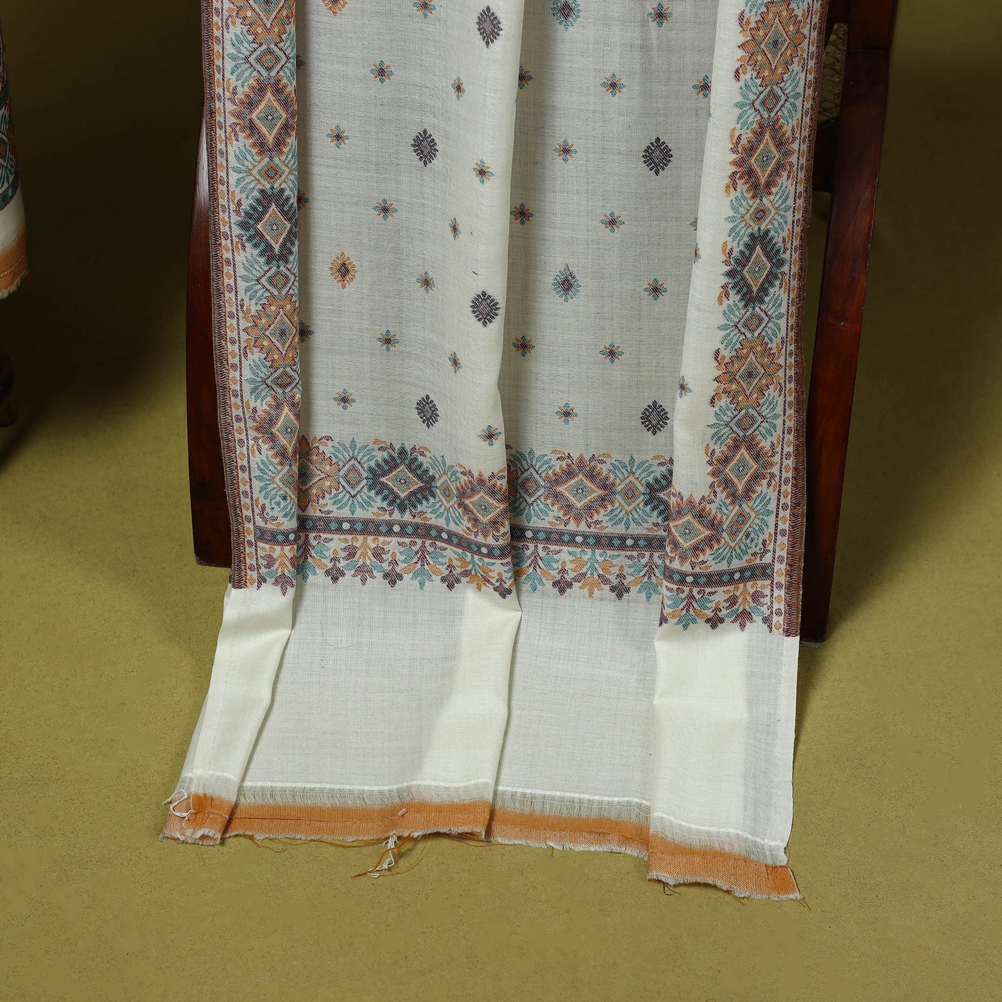 3pc jacquard weave merino wool unstitched dress material 33