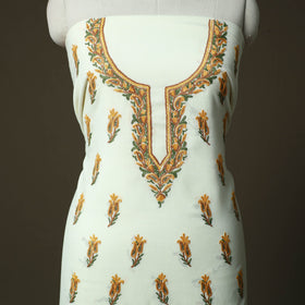 Aari hand embroidery cotton 2pc unstitched dress material