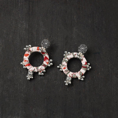 White - anaya gs fabart handmade earrings - handcrafted