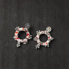 White - anaya gs fabart handmade earrings - handcrafted