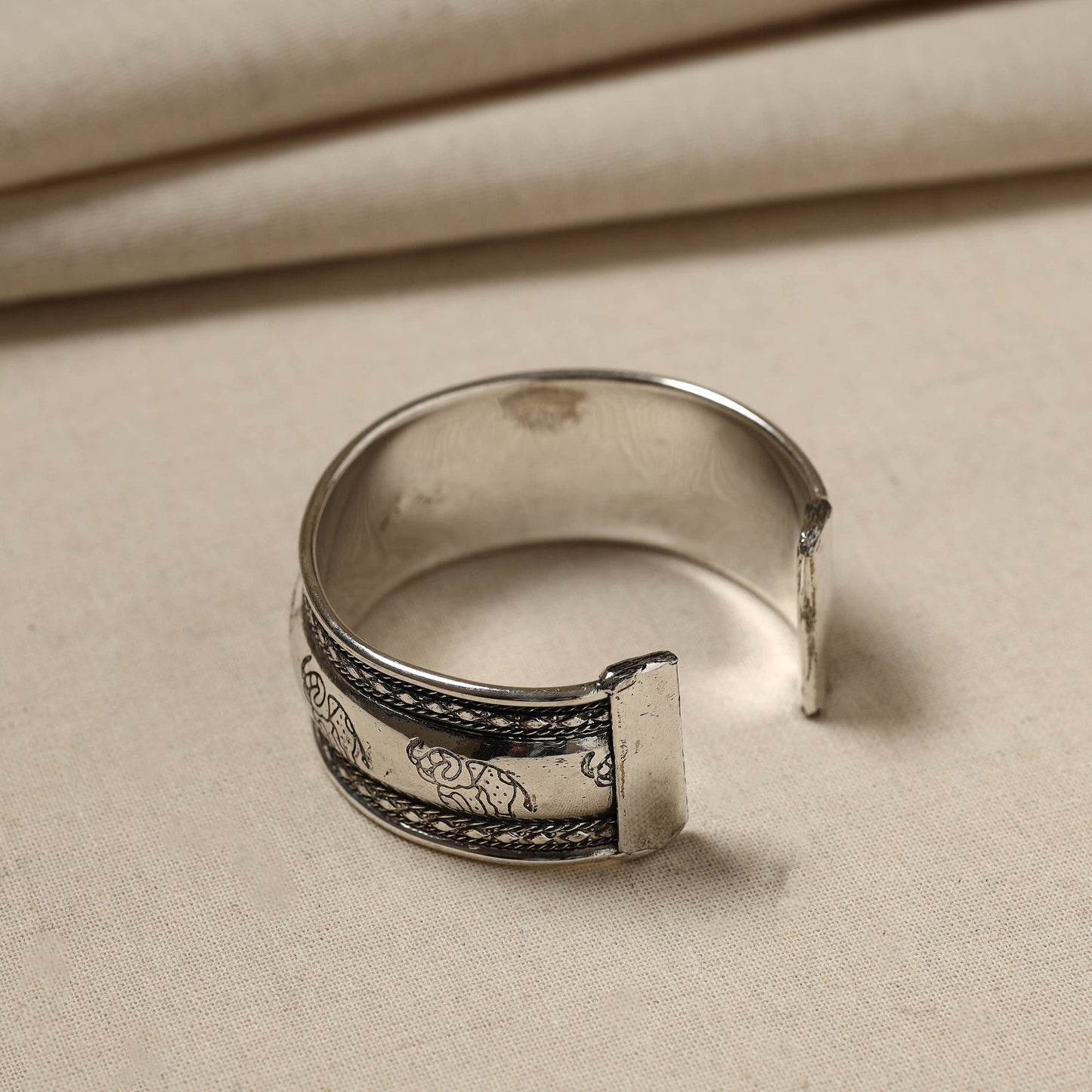 Buy Antique Finish Oxidised German Silver Bracelet 