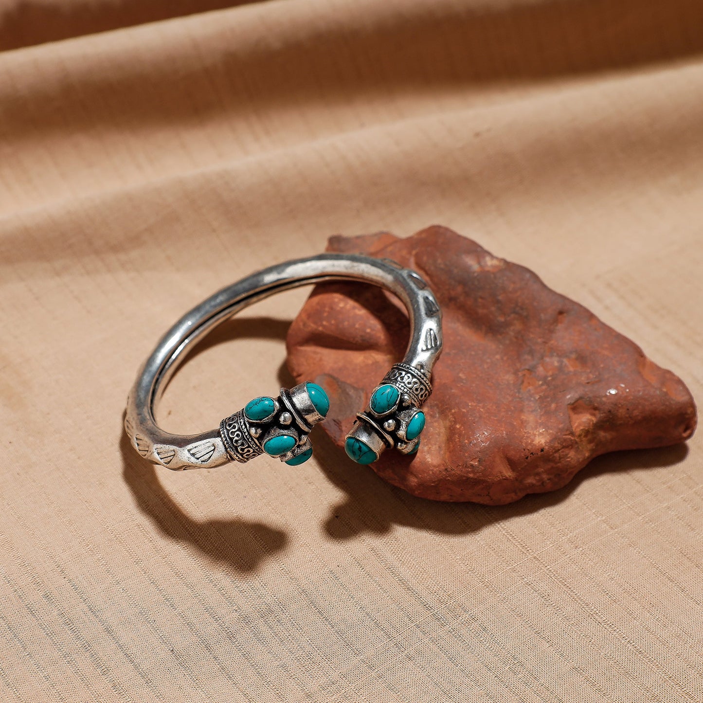 Buy Antique Finish Oxidised German Silver Kada / Bracelet 