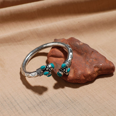 Buy Antique Finish Oxidised German Silver Kada / Bracelet 