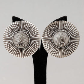  Antique Silver Finish Oxidised Special Brass Base Earrings 