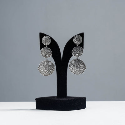  Antique Silver Finish Oxidised Brass Base Earrings 