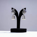 Antique Silver Finish Oxidised Brass Base Jhumki Earrings 
