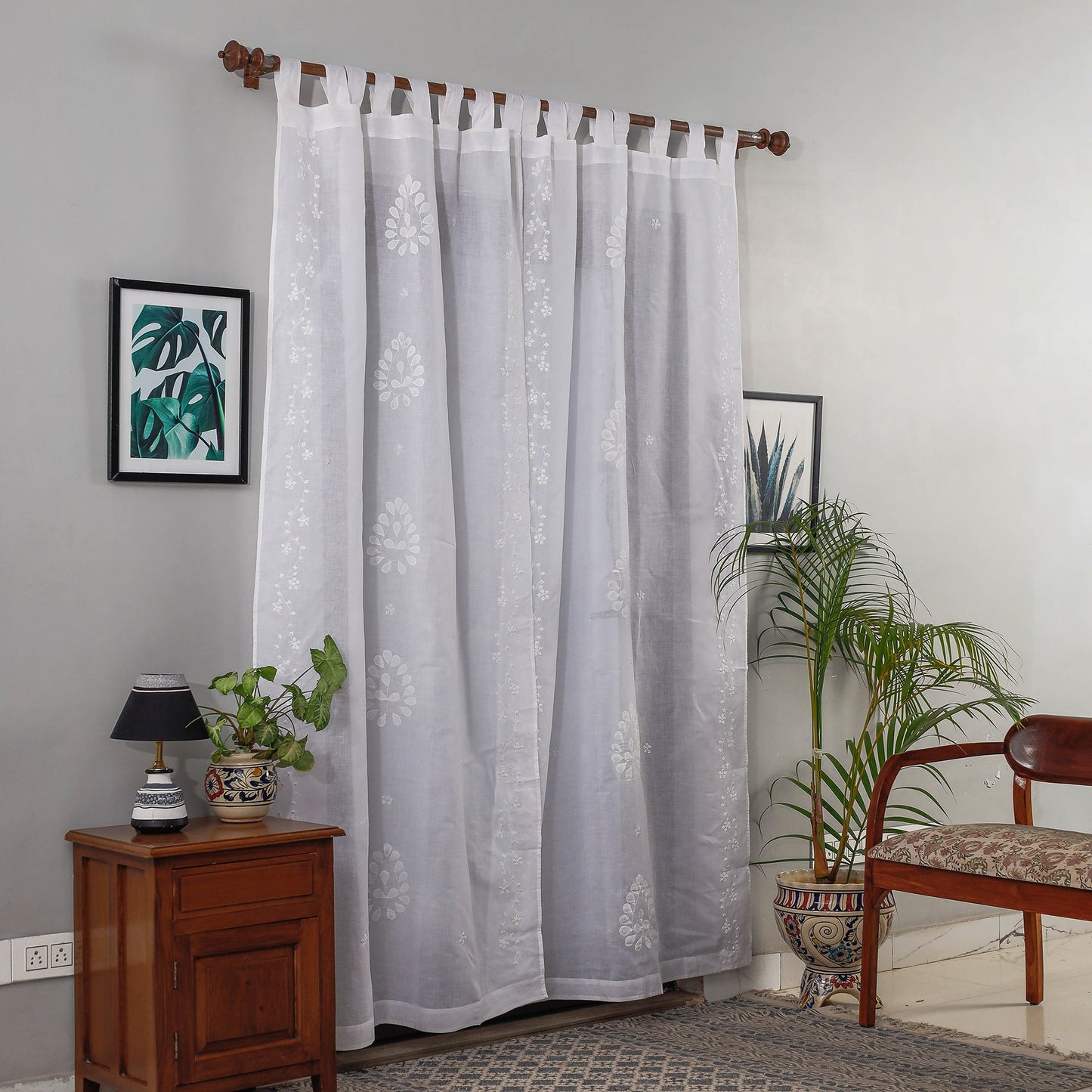 Buy Applique Patti Kaam Pure Cotton Door Curtain from Rampur Online l iTokri.com