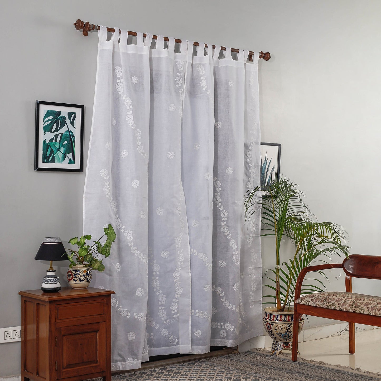 Buy Applique Patti Kaam Pure Cotton Door Curtain from Rampur Online l iTokri.com