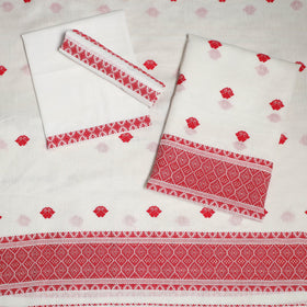 White - assam handloom silk cotton mekhela chador