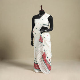 White - assam handloom silk cotton mekhela chador