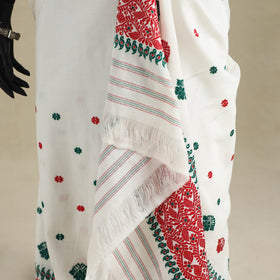 White - assam handloom silk cotton mekhela chador