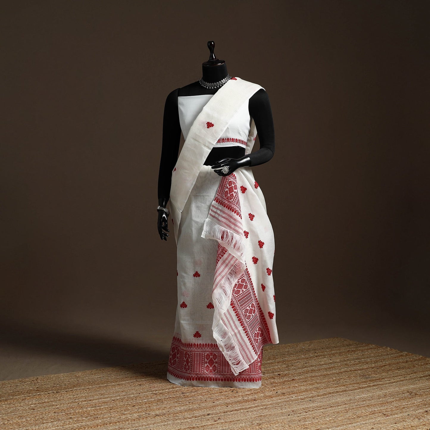 Assam handloom silk cotton mekhela chador with blouse piece