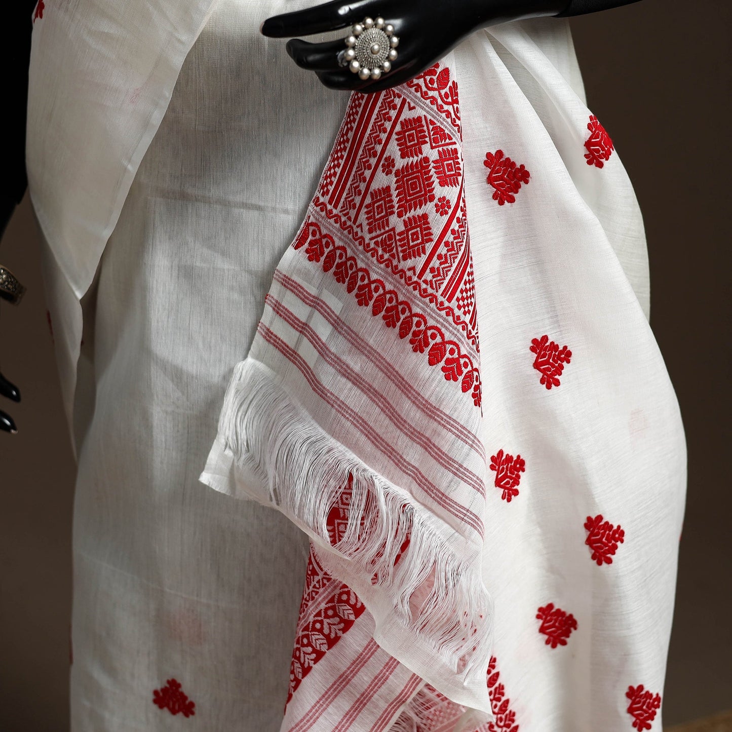 Assam handloom silk cotton mekhela chador with blouse piece