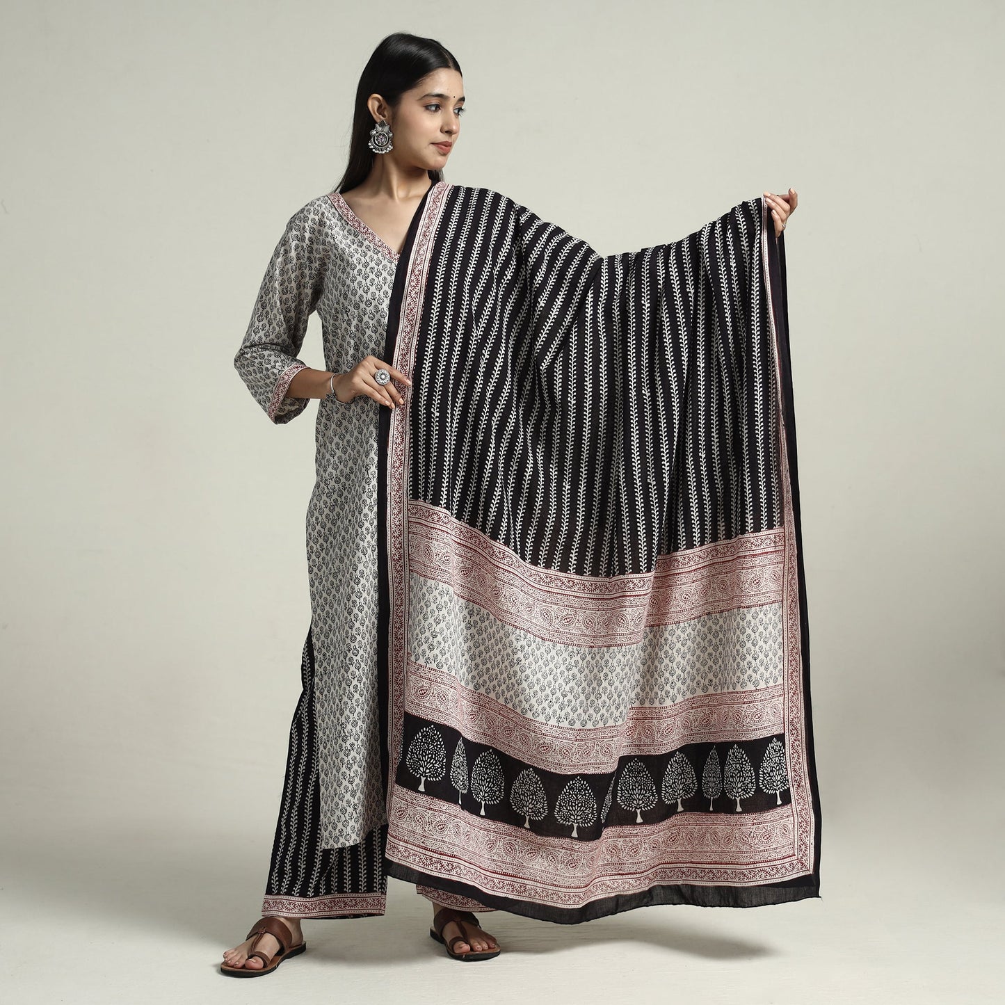  Bagh Kurta with Palazzo & Dupatta Set