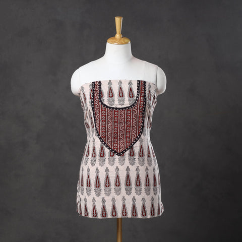 White - bagh cotton unstitched kurta material