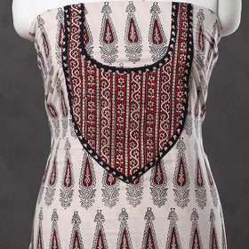 White - bagh cotton unstitched kurta material