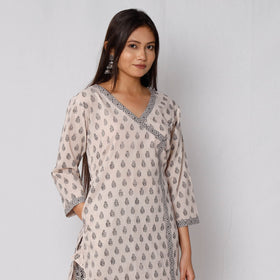 Buy Bagh Block Printed Cotton Long Kurta with Palazzo & Dupatta Set 03 Online l iTokri.com