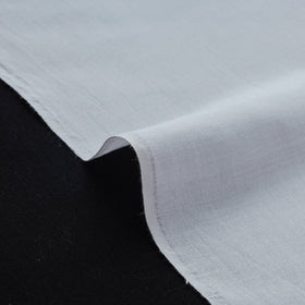 White - bamboo silk natural dyed pure handloom plain fabric