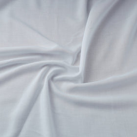 White - bamboo silk natural dyed pure handloom plain fabric