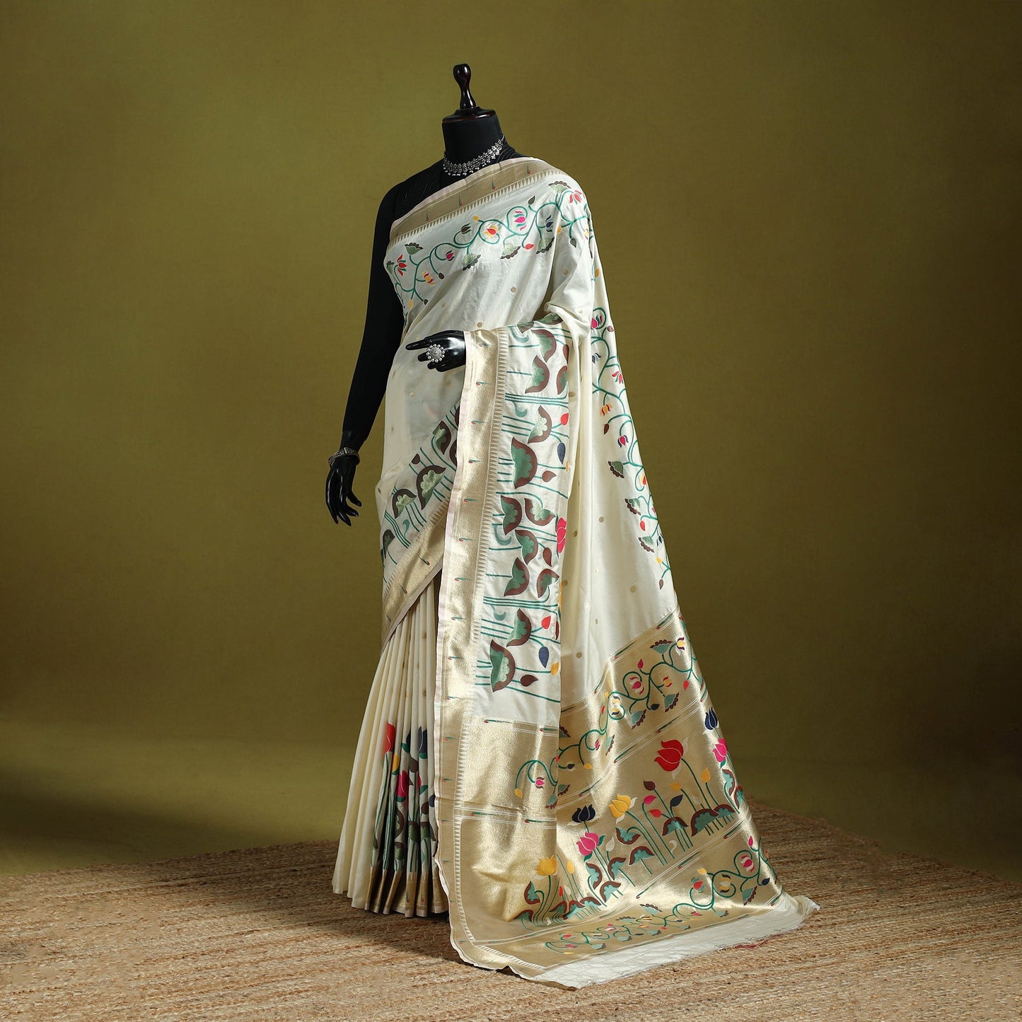 Bangalore silk paithani saree 02 - handcrafted
