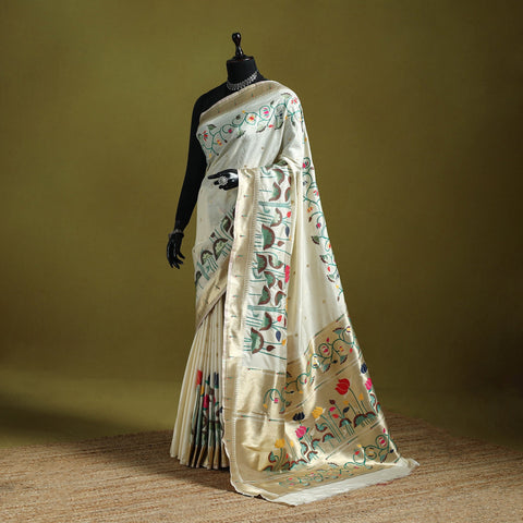 Bangalore silk paithani saree 02 - handcrafted