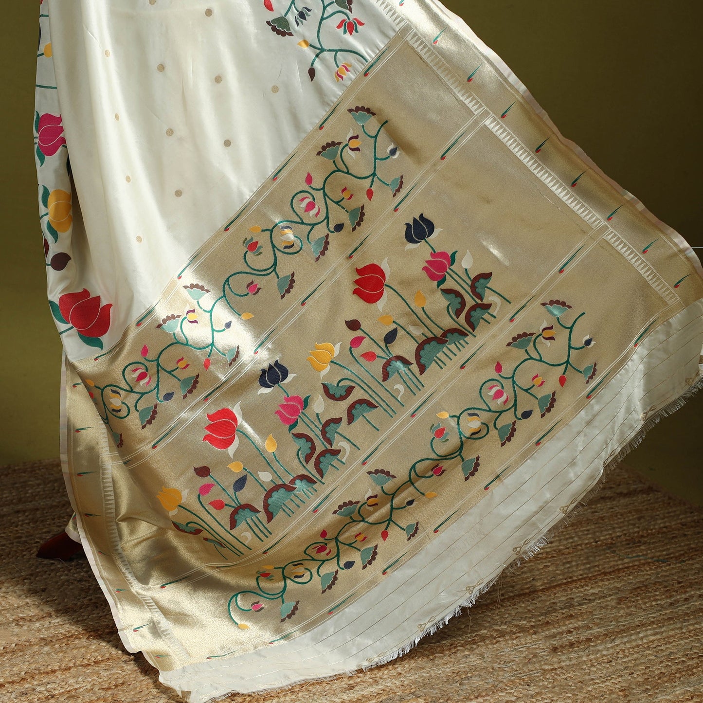 Bangalore silk paithani saree 02 - handcrafted
