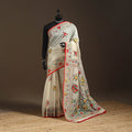 Bengal chanderi silk hand embroidered saree 08 - handcrafted