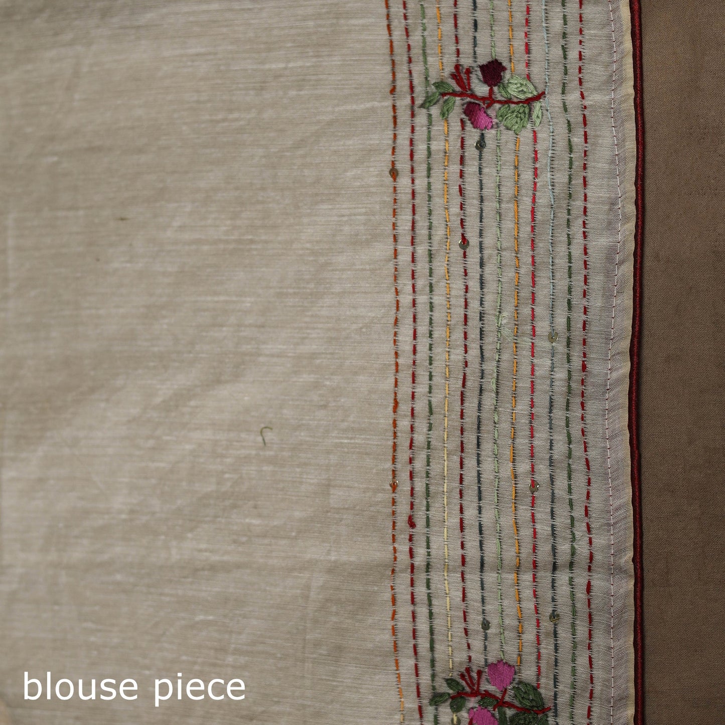 Bengal chanderi silk hand embroidered saree 26 - handcrafted