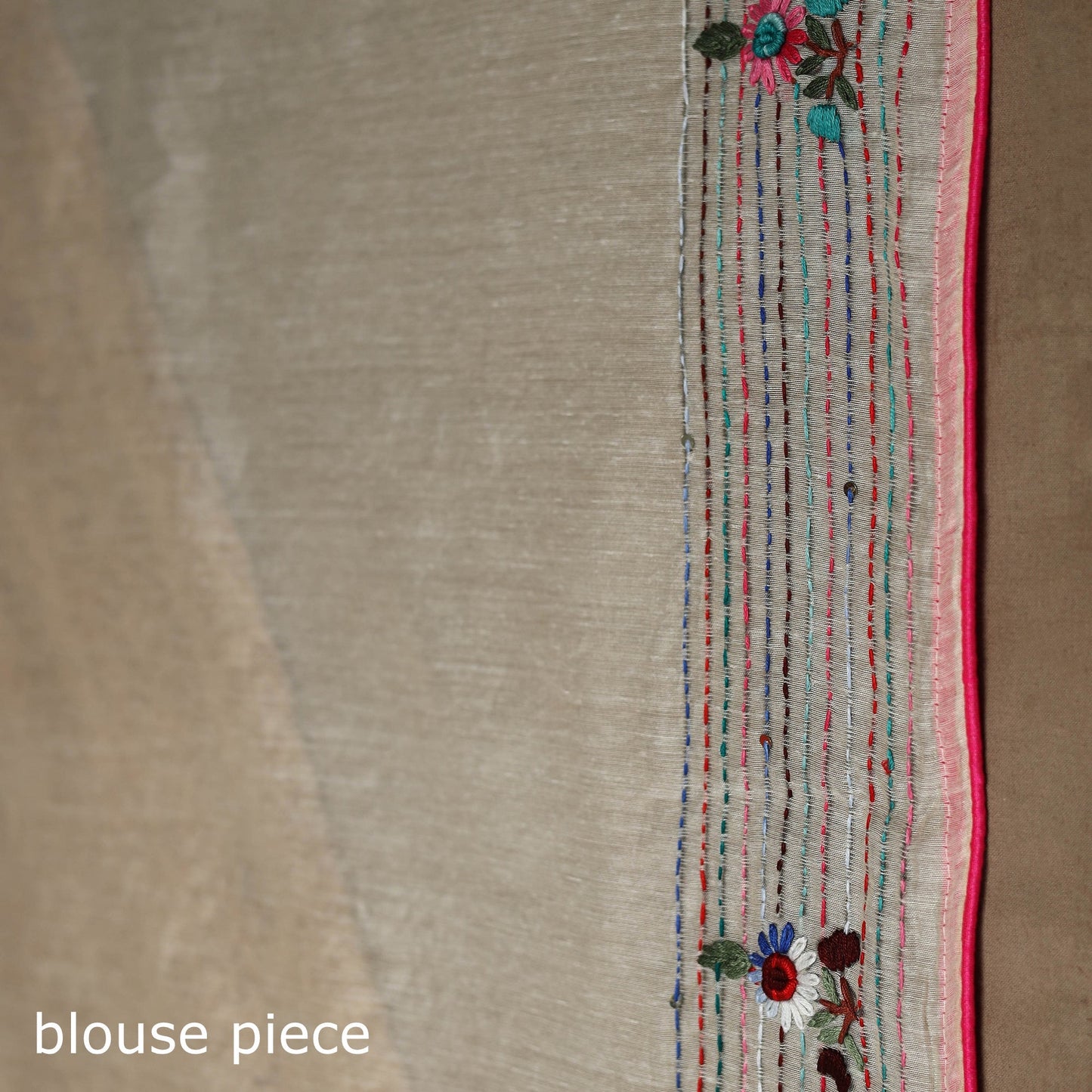 Bengal chanderi silk hand embroidered saree 32 - handcrafted