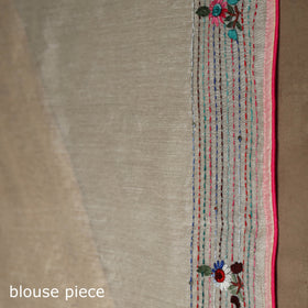 Bengal chanderi silk hand embroidered saree 32 - handcrafted