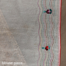 Bengal chanderi silk hand embroidered saree 38 - handcrafted