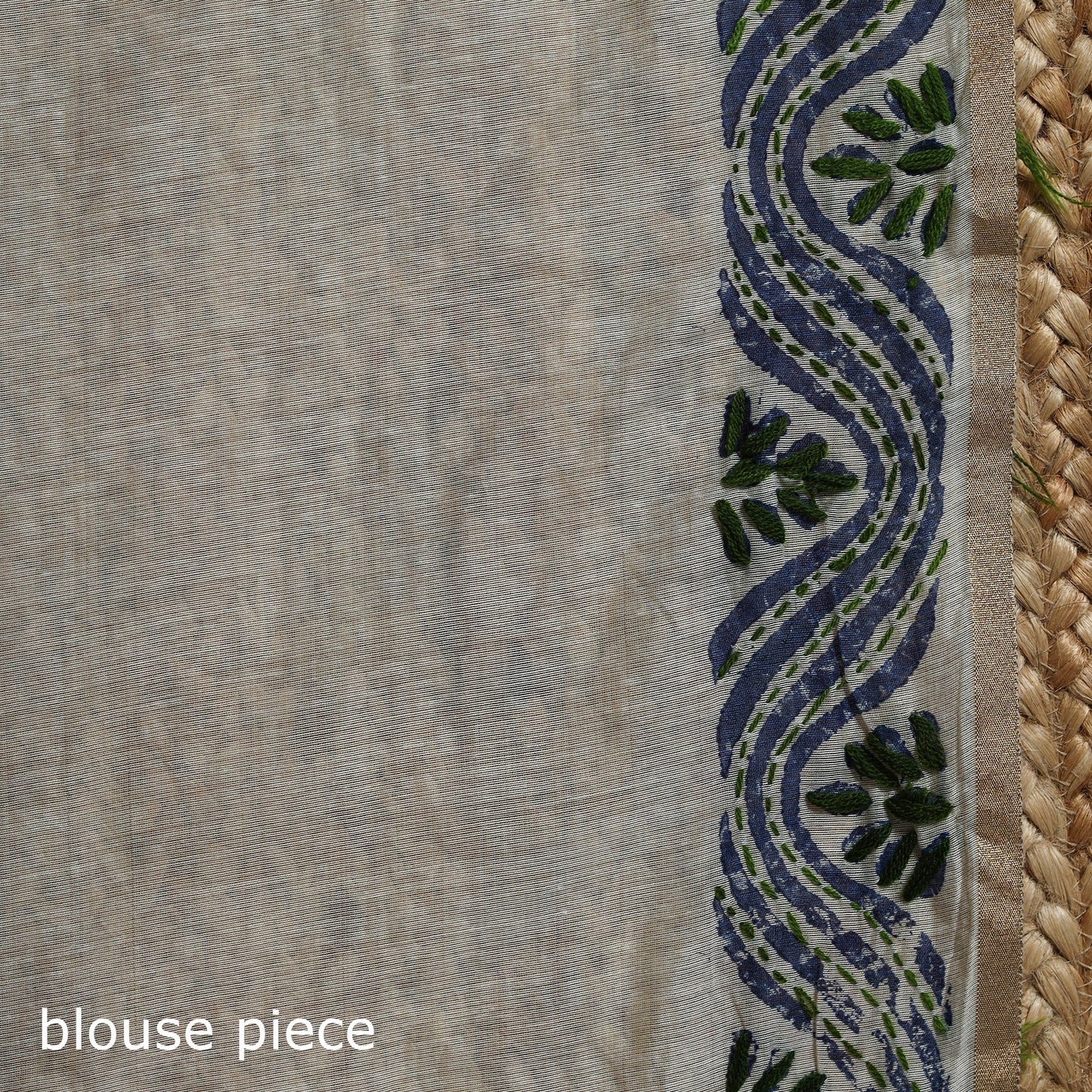 Bengal hand embroidery silk cotton kantha saree 04