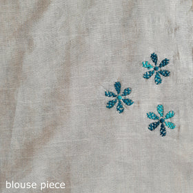 Bengal hand embroidery silk nakshi kantha saree 48