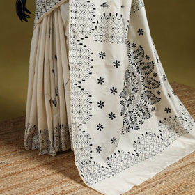 Bengal hand embroidery silk nakshi kantha saree 50