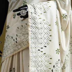 Bengal hand embroidery silk nakshi kantha saree 52