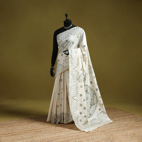 Bengal hand embroidery silk nakshi kantha saree 52