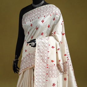 Bengal hand embroidery silk nakshi kantha saree 53