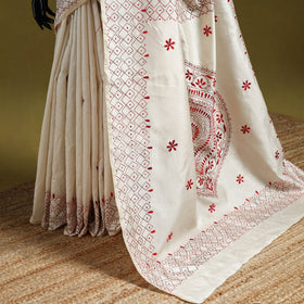 Bengal hand embroidery silk nakshi kantha saree 53