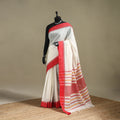 White - bengal handwoven cotton begumpuri saree 02