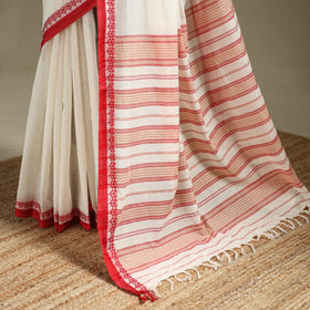 White - bengal handwoven cotton begumpuri saree 10