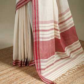 White - bengal handwoven cotton begumpuri saree 12