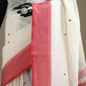 White - bengal handwoven cotton begumpuri saree 14